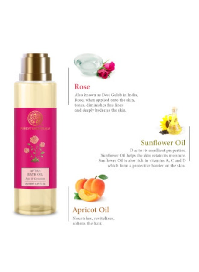 Forest Essentials After Bath Oil Indian Rose | After Shower on Wet Skin | Keeps Skin Hydrated | For Lightly Scented & Soft Skin | For Daily Use 50ml - Image 3